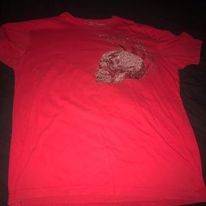 Men’s Sinner Skull rhinestone double sided shirt